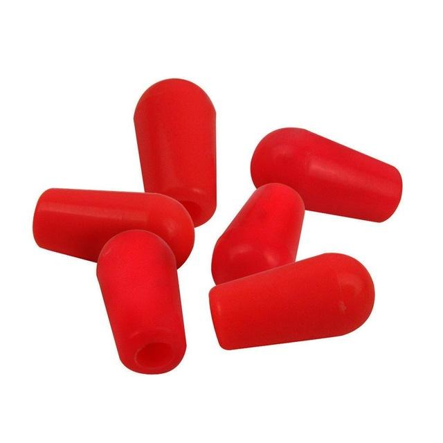 6pcs Guitar Toggle Switch Tip Toggle Switch Tip Big River Hardware red