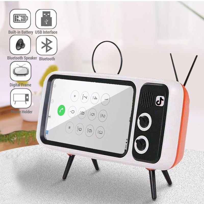 Retro TV Mobile Phone Holder Stand For iPhone 4.7-5.5 inch phone