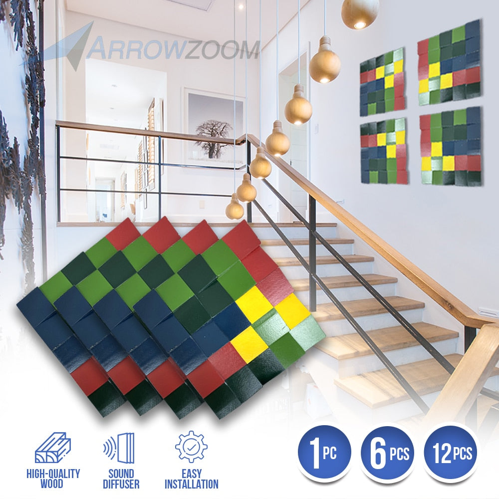 wooden mosaic wall art