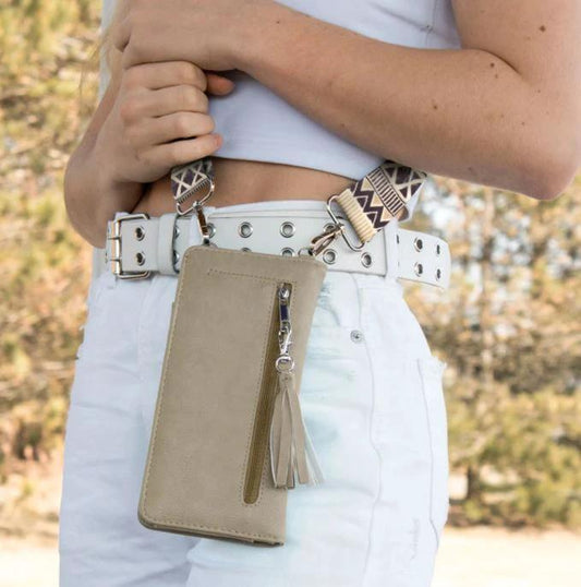 Guitar Strap | Handbag Strap | Taupe Geometric