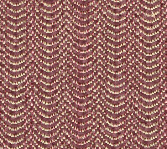 USA-made vintage speaker grill cloth – authentic red wave pattern for 1930s-40s antique radio restoration.