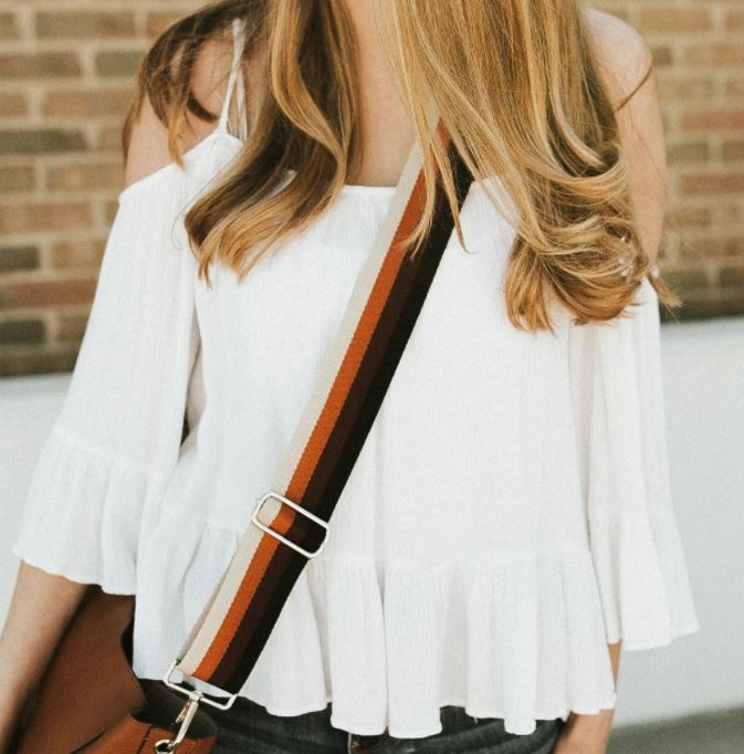 Guitar Strap | Handbag Strap | Brown Stripes