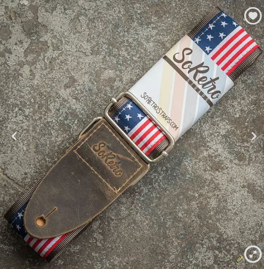 American Flag - Guitar Strap - Free Shipping