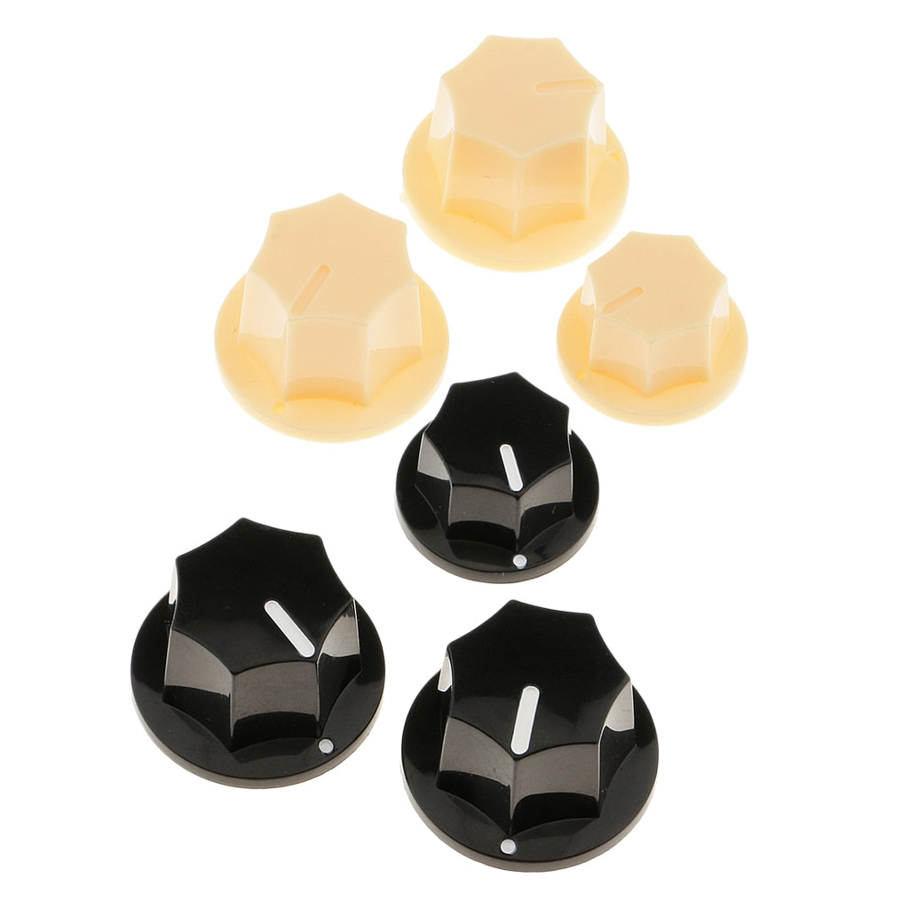 3 Pcs Volume Knob Button Plastic Set for JB Jazz Bass Replacement Parts Accessories