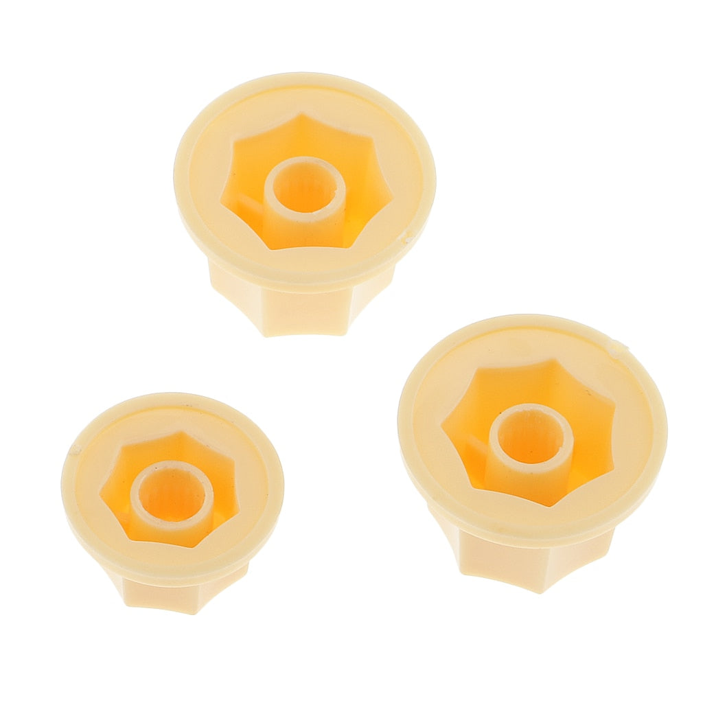 3 Pcs Volume Knob Button Plastic Set for JB Jazz Bass Replacement Parts Accessories