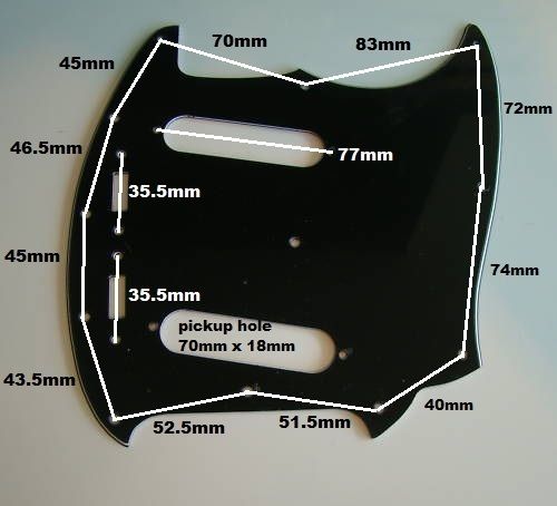 Custom Mustang Pickguard for Fender® Electric Guitar