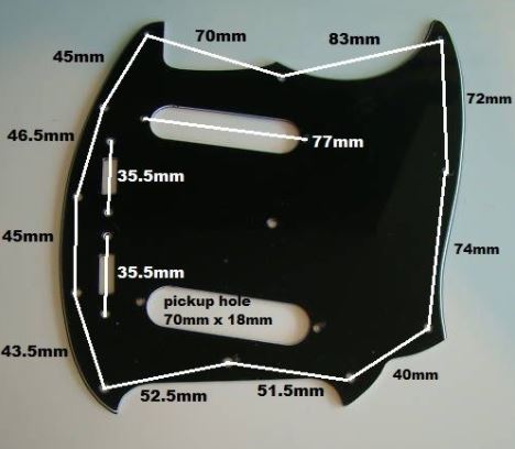 Custom Mustang Pickguard for Fender® Electric Guitar