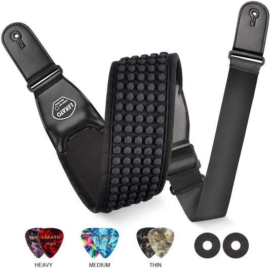 Guitar Strap Adjustable 3D Sponge Filling Guitar Belts