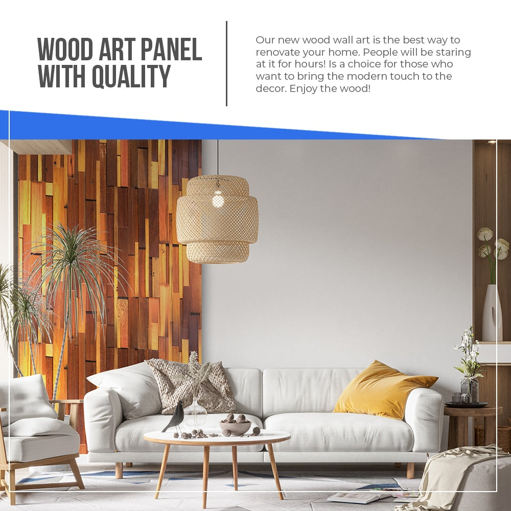 wooden mosaic wall art