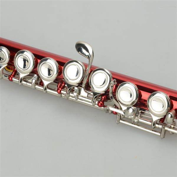 Cupronickel C 16 Closed Holes Concert Band Flute Red
