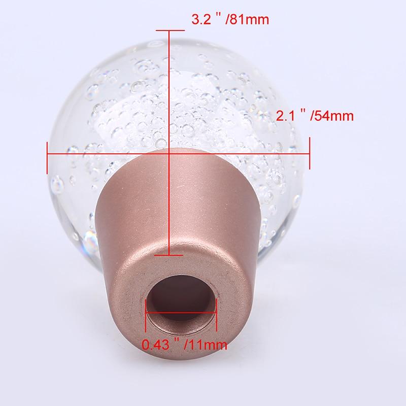Air Bubble Crystal Disco Ball Shape Touch Sensor RGB LED Illuminated Auto Car Stick Shift Knob Shift Knobs Big River Hardware