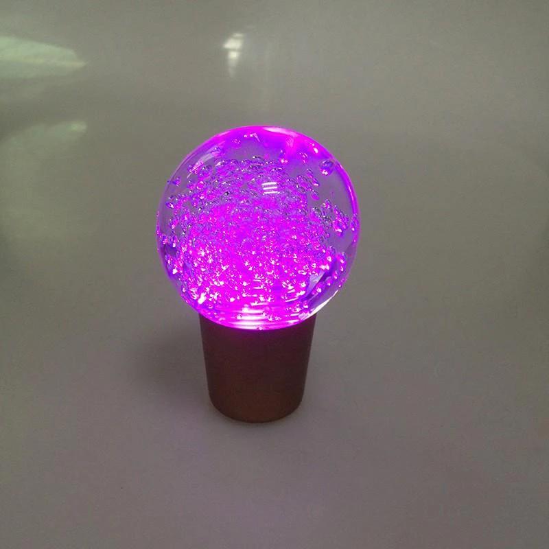 Air Bubble Crystal Disco Ball Shape Touch Sensor RGB LED Illuminated Auto Car Stick Shift Knob Shift Knobs Big River Hardware