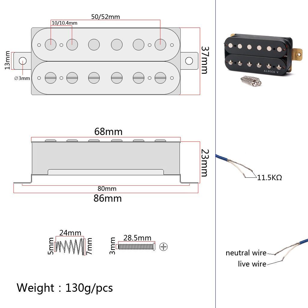 Bridge Humubcker Pickup Alnico 5 Bridge Pickup Big River Hardware
