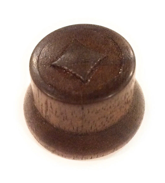 Copy of Custom Guitar Knobs - Strat Style Carved Wood- Walnut Guitar Control Knob Big River Hardware