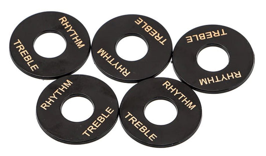 CreamBlack Cream/Gold LP Guitar Toggle Switch Washer Rhythm Treble Ring Plate for Les Paul Guitar Washer Big River Hardware Black