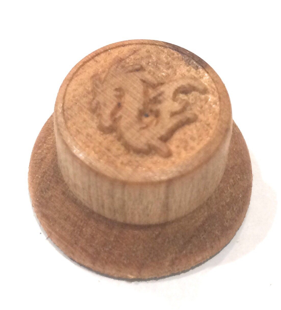 Custom Guitar Knobs - Strat Style Carved Wood - Cherry Guitar Control Knob Big River Hardware