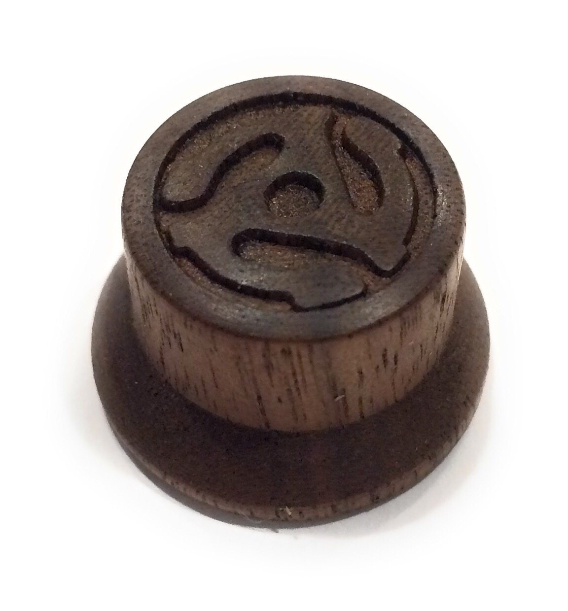 Custom Guitar Knobs - Strat Style Carved Wood- Walnut Guitar Control Knob Big River Hardware