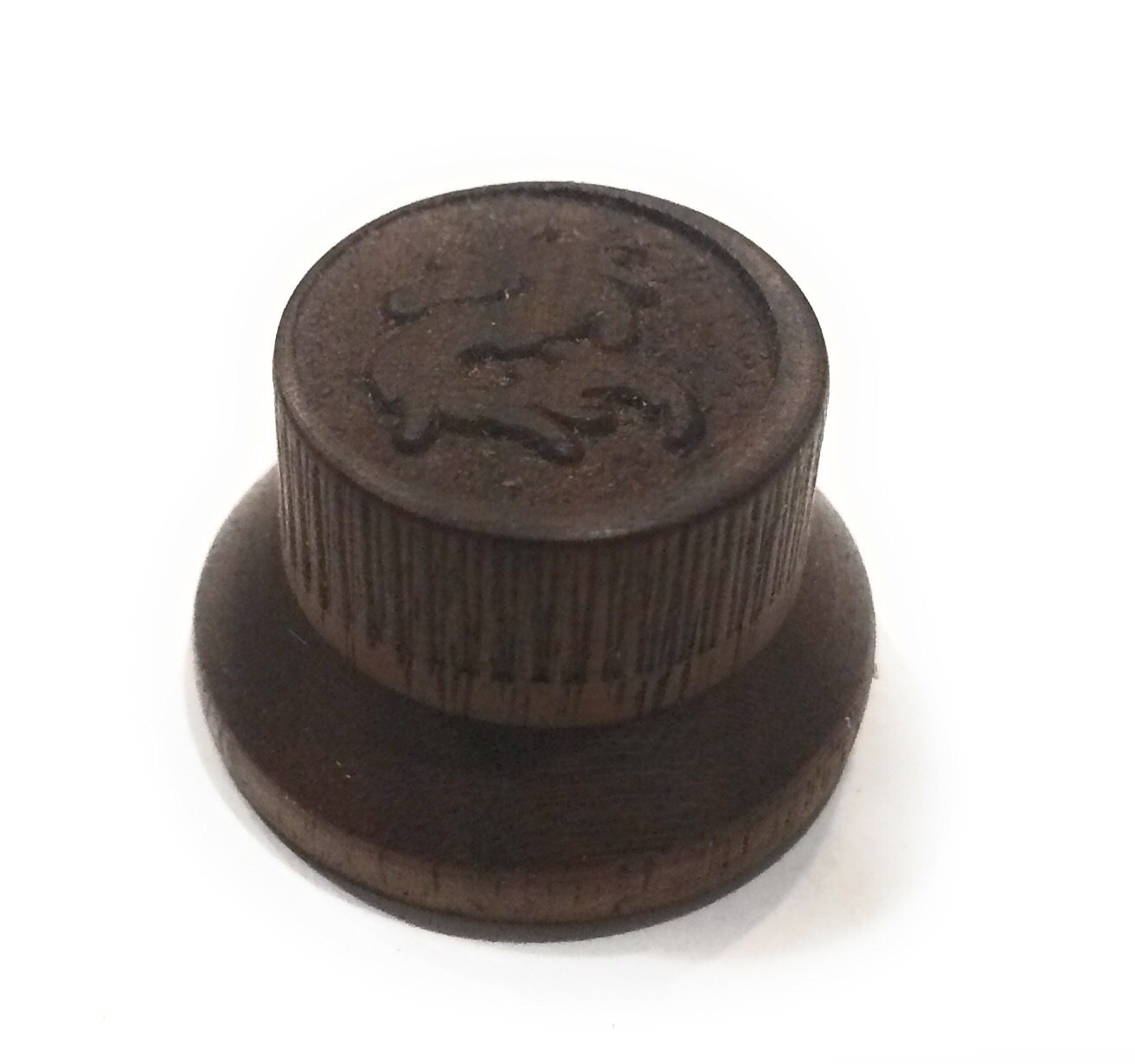 Custom Guitar Knobs - Strat Style Carved Wood- Walnut Guitar Control Knob Big River Hardware