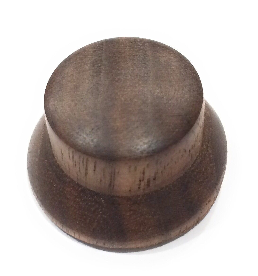 Custom Guitar Knobs - Wood Strat Style - Walnut Guitar Control Knob Big River Hardware