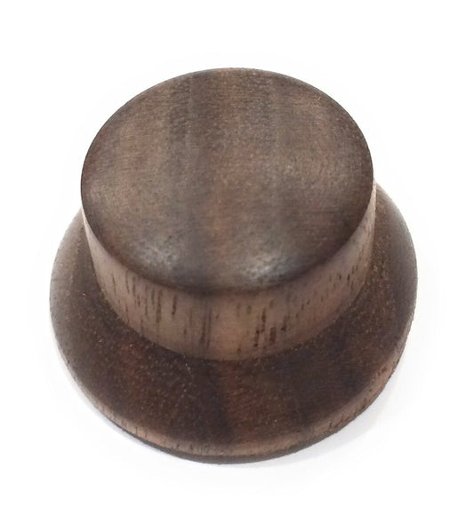 Custom Guitar Knobs - Wood Strat Style - Walnut Guitar Control Knob Big River Hardware