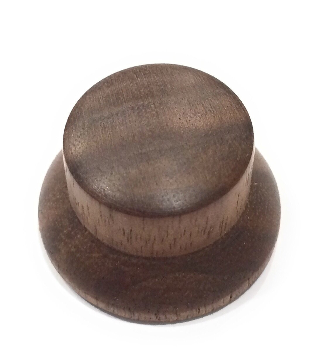 Custom Guitar Knobs - Wood Strat Style - Walnut Guitar Control Knob Big River Hardware