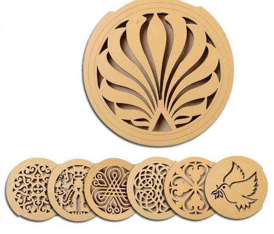 Custom Wooden Acoustic Soundhole Cover - Free Shipping Soundhole Big River Hardware