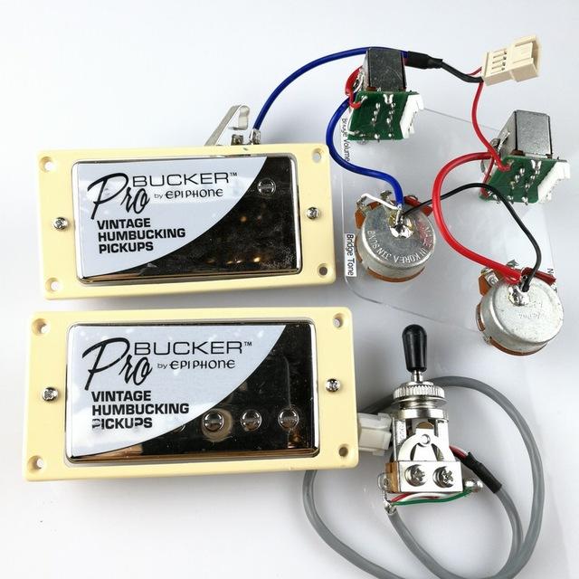 Electric Guitar Humbucker Pickups Humbucker Pickups with Pro Wiring Harness Big River Hardware With yellow frame