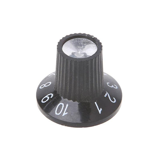 Guitar Amp Knobs Black with Chrome Alu Tip Skirted Style for Electric Guitar guitar knobs Big River Hardware