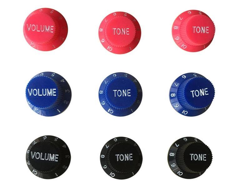 Guitar Vintage Plastic One Volume Two Tone Control Knobs for Fender ST Strat Stratocaster Guitar guitar knobs Big River Hardware