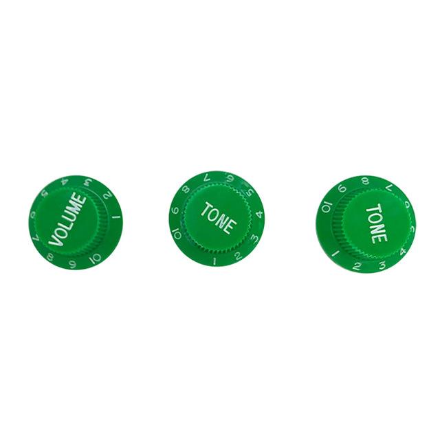 Guitar Vintage Plastic One Volume Two Tone Control Knobs for Fender ST Strat Stratocaster Guitar guitar knobs Big River Hardware Green 2