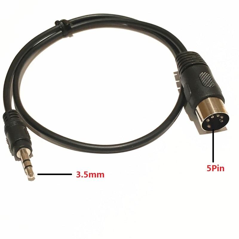 High Quality MIDI 5 Pin Din Plug To 3.5mm Stereo Jack Plug Audio Extension Cable 0.5m for Microphone Cable Big River Hardware
