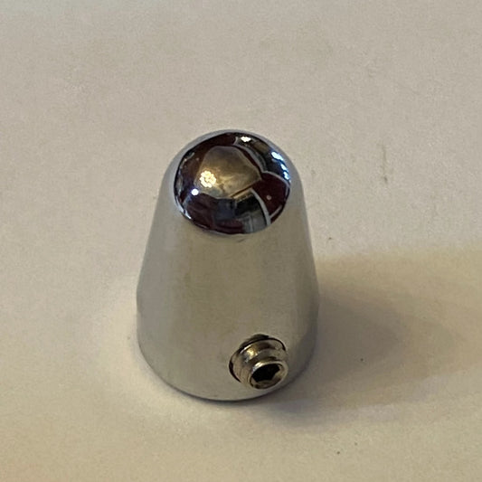 1 x CHROME Plated / Solid Brass / Stratocaster Tear Drop Switch Tip / Set Screw