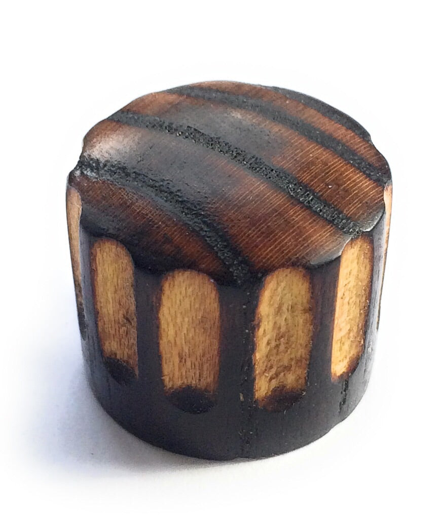 Set of 2 Tele Style Wood Barrel Custom Guitar Knobs