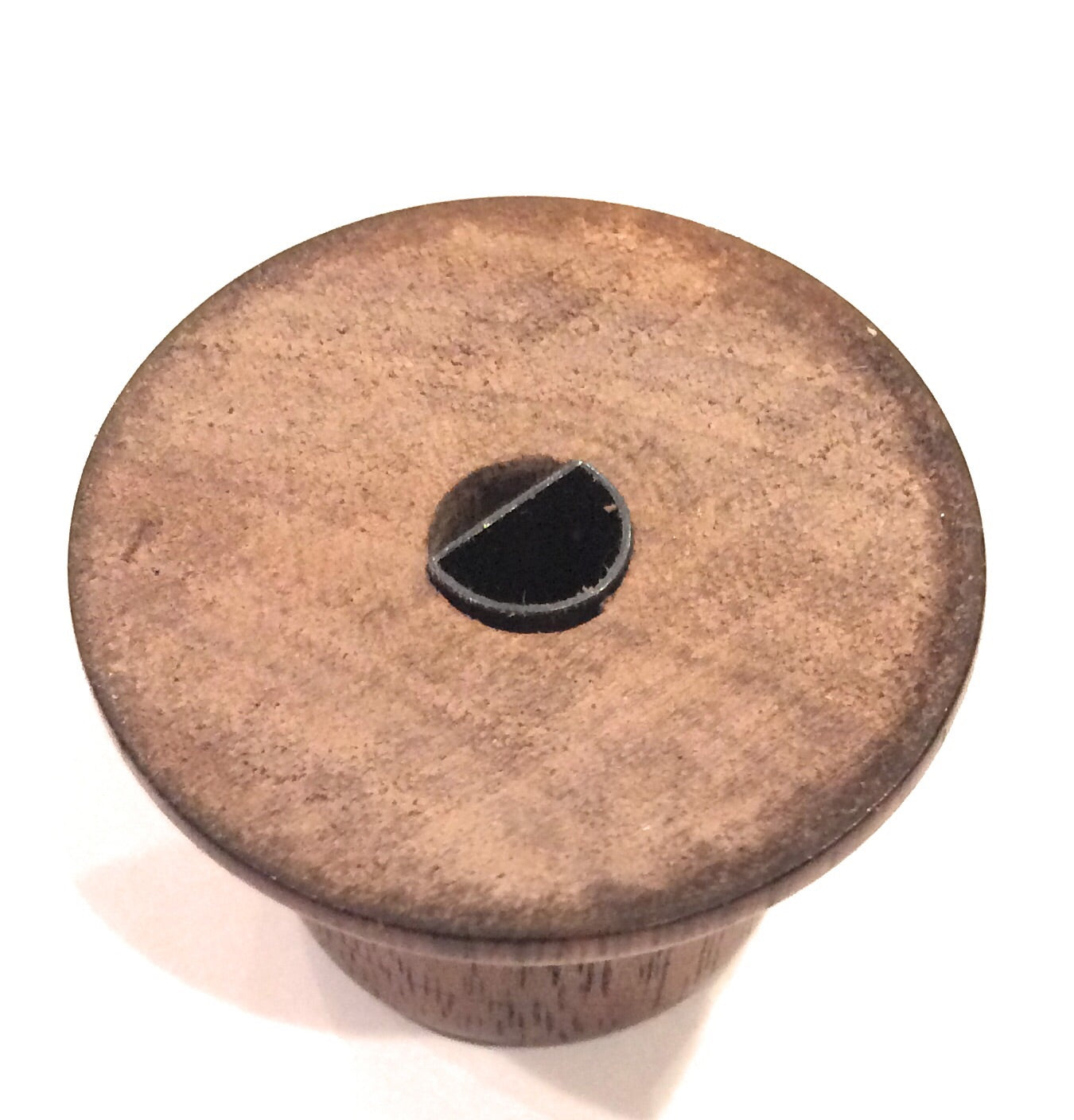 Walnut Wood Radio Active Knob - Antique Radio Repair