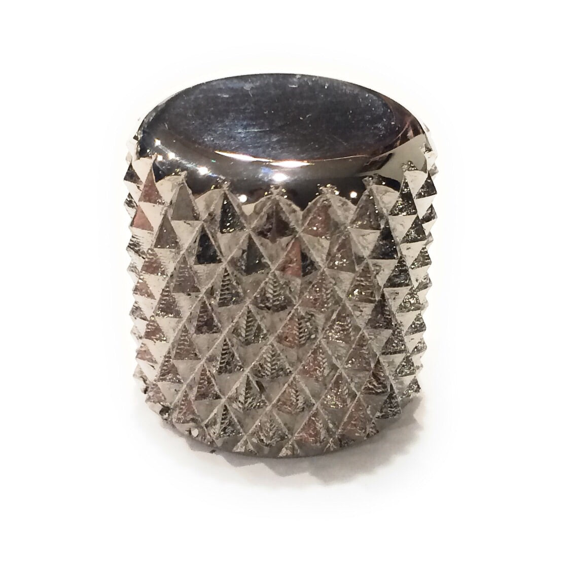 guitar knobs knurled  chrome
