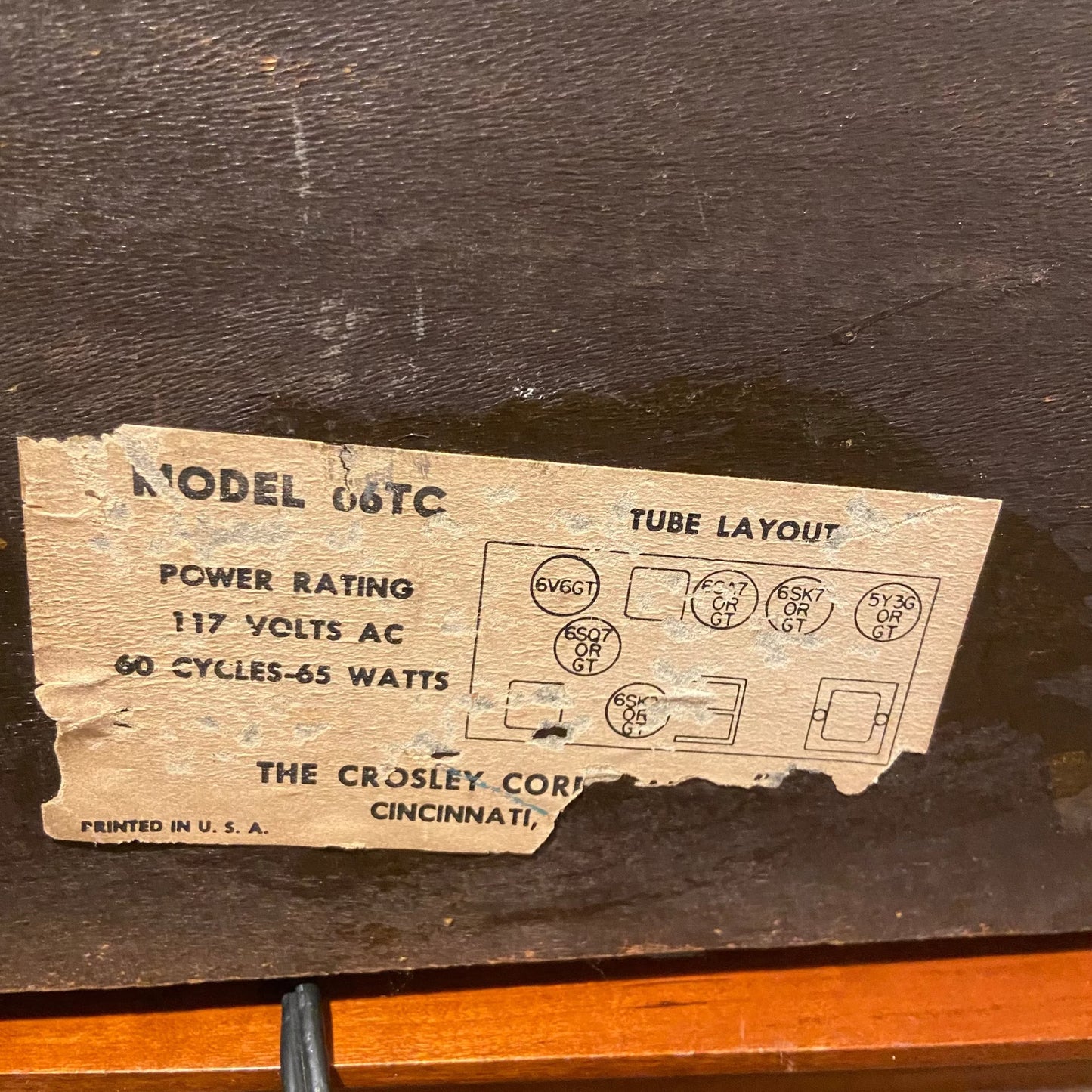 1946 Crosley Model 66TC Mid Century Radio.