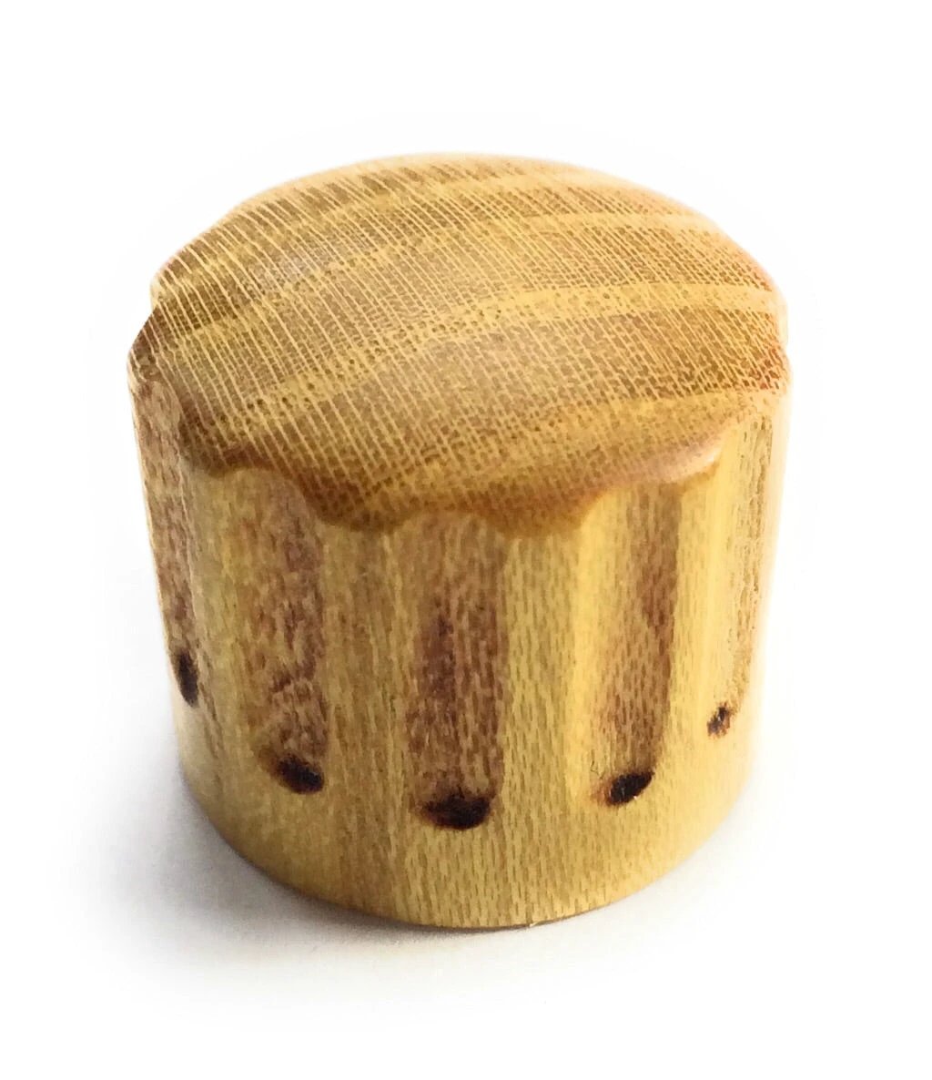 Set of 2 Tele Style Wood Barrel Custom Guitar Knobs
