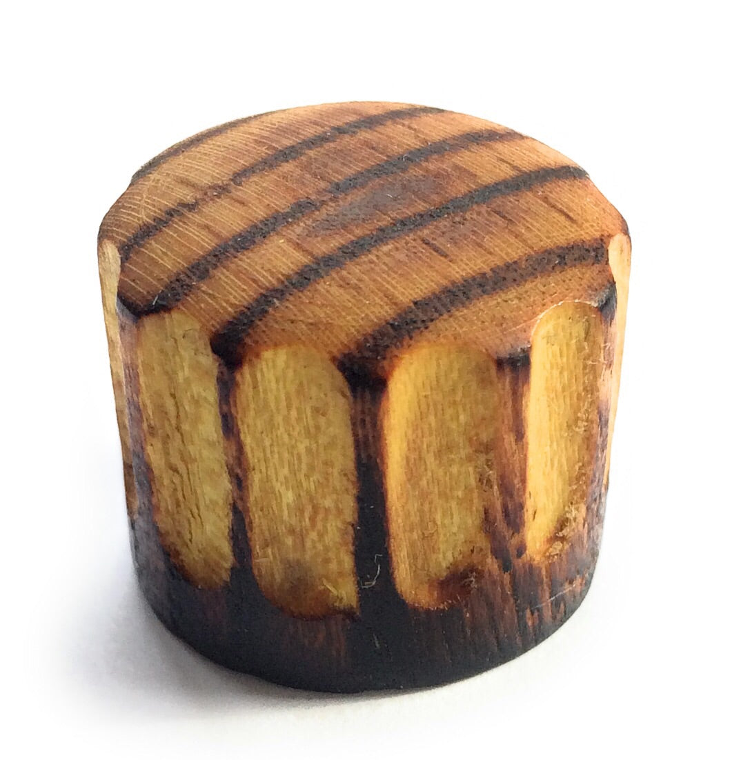 Set of 2 Tele Style Wood Barrel Custom Guitar Knobs
