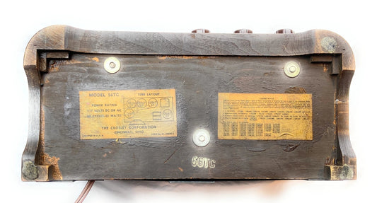 Vintage Radio Wooden Case Model 56tc Am/sw