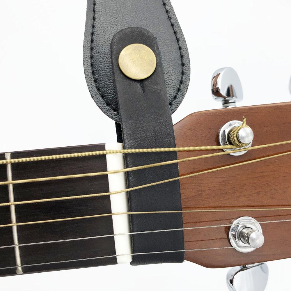 Leather Guitar Strap Holder Button Safe Lock - Multi Colors Available strap holder Big River Hardware