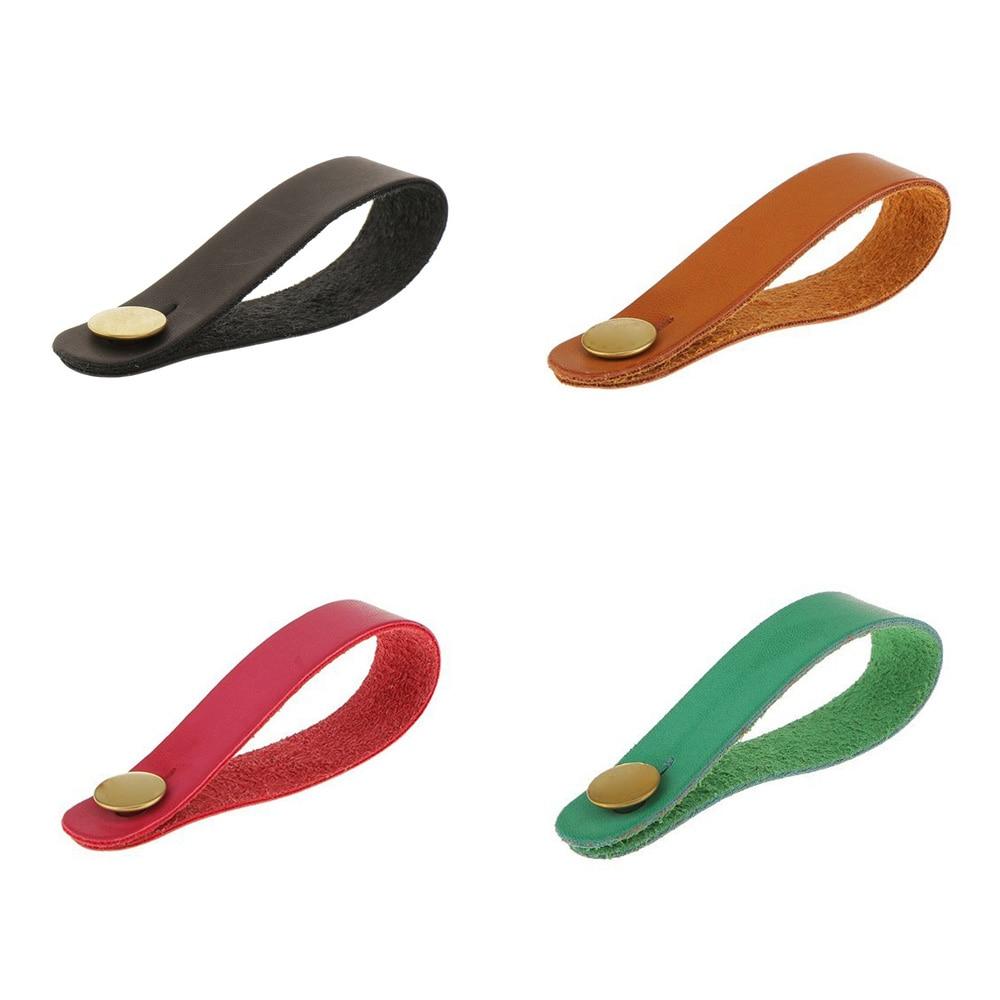 Leather Guitar Strap Holder Button Safe Lock - Multi Colors Available strap holder Big River Hardware