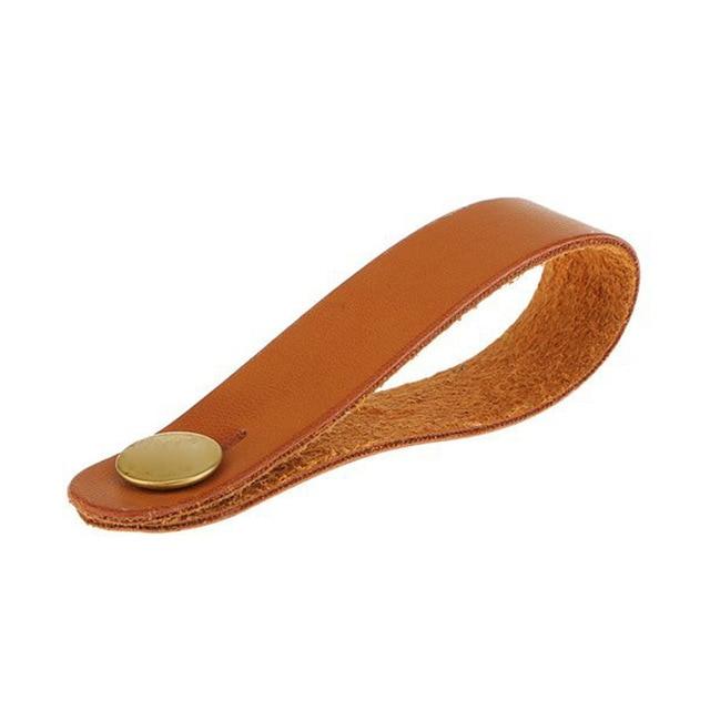 Leather Guitar Strap Holder Button Safe Lock - Multi Colors Available strap holder Big River Hardware Brown
