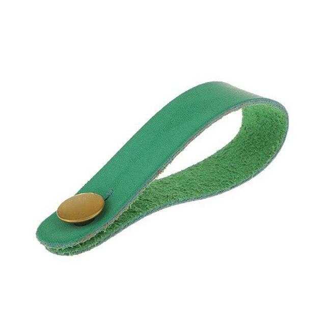 Leather Guitar Strap Holder Button Safe Lock - Multi Colors Available strap holder Big River Hardware Green
