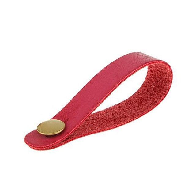Leather Guitar Strap Holder Button Safe Lock - Multi Colors Available strap holder Big River Hardware Red