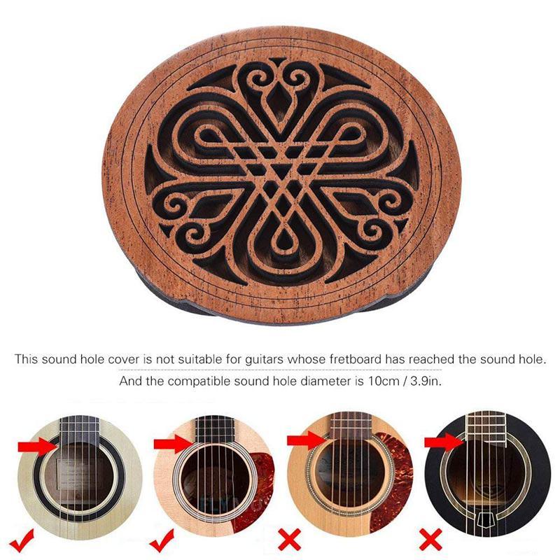 Mahogany Acoustic Soundhole Cover - Free Shipping Soundhole Big River Hardware