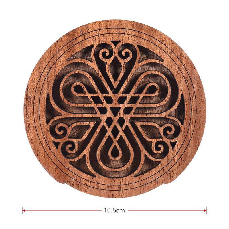 Mahogany Acoustic Soundhole Cover - Free Shipping Soundhole Big River Hardware