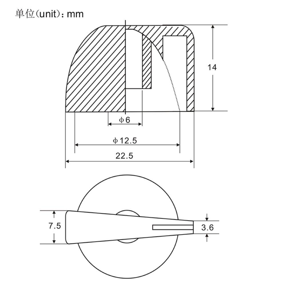 NEW 12PCS Mini Chicken Head Knobs Mini Chicken Head Knobs Big River Hardware