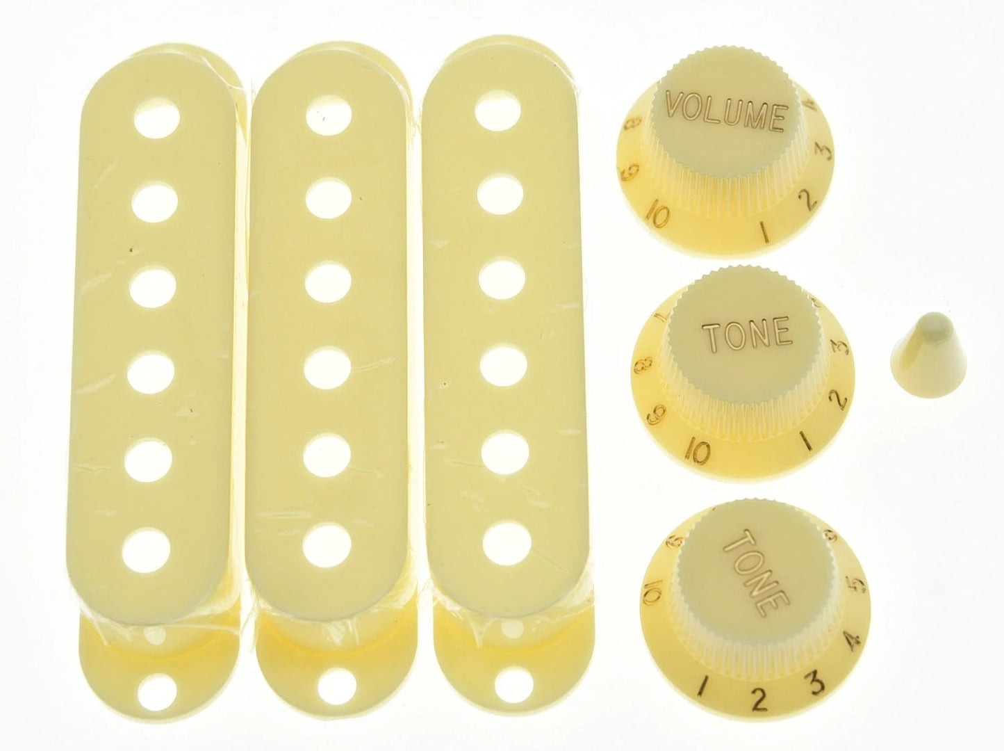 Aged White ST Knobs,ST Pickup Covers and 5 Way Switch Tip