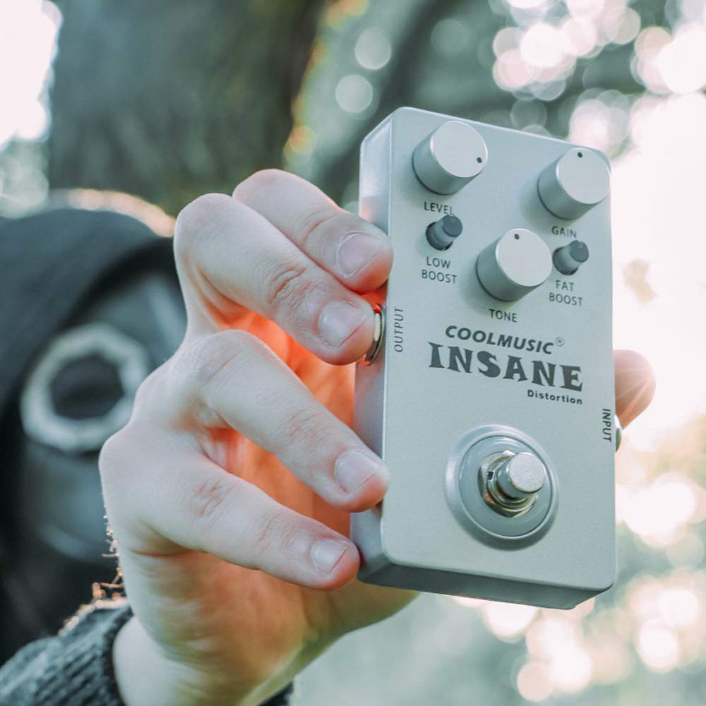 free guitar pedals Coolmusic Electric Guitar Distortion Effect Pedal True Bypass Full Metal Shell