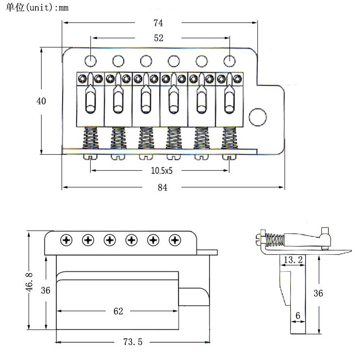 electric guitar bridge